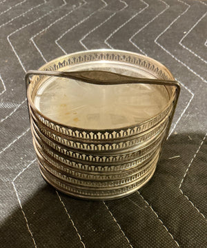 Sterling silver and glass coasters - Big Reuse