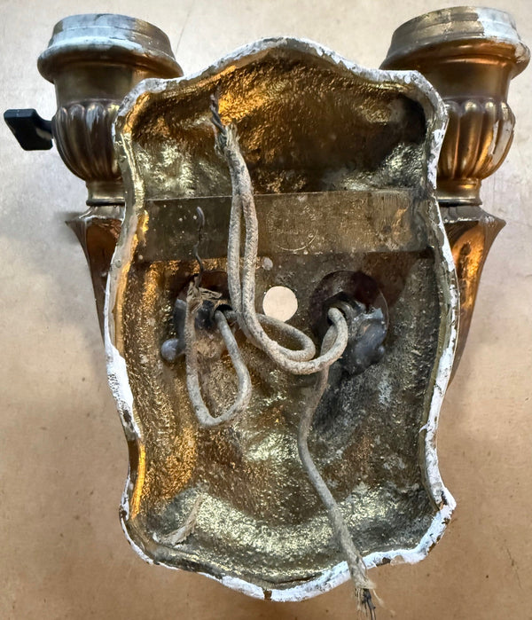 Vintage Cast Metal Wall Sconce - Big Reuse