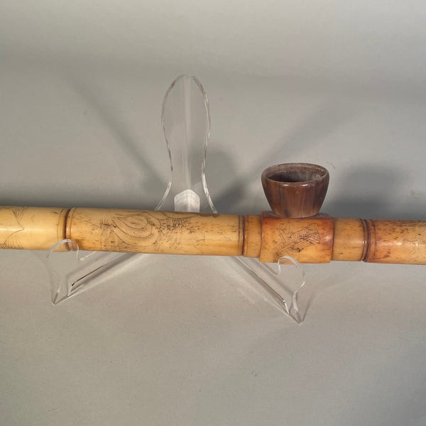Antique Chinese Ivory Opium Pipe - Big Reuse