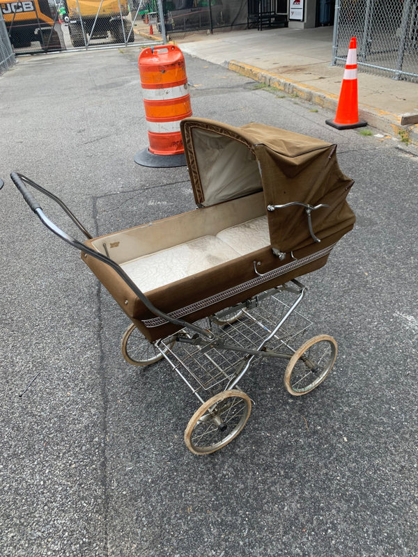 Antique Silver Cross Baby Carriage - Big Reuse