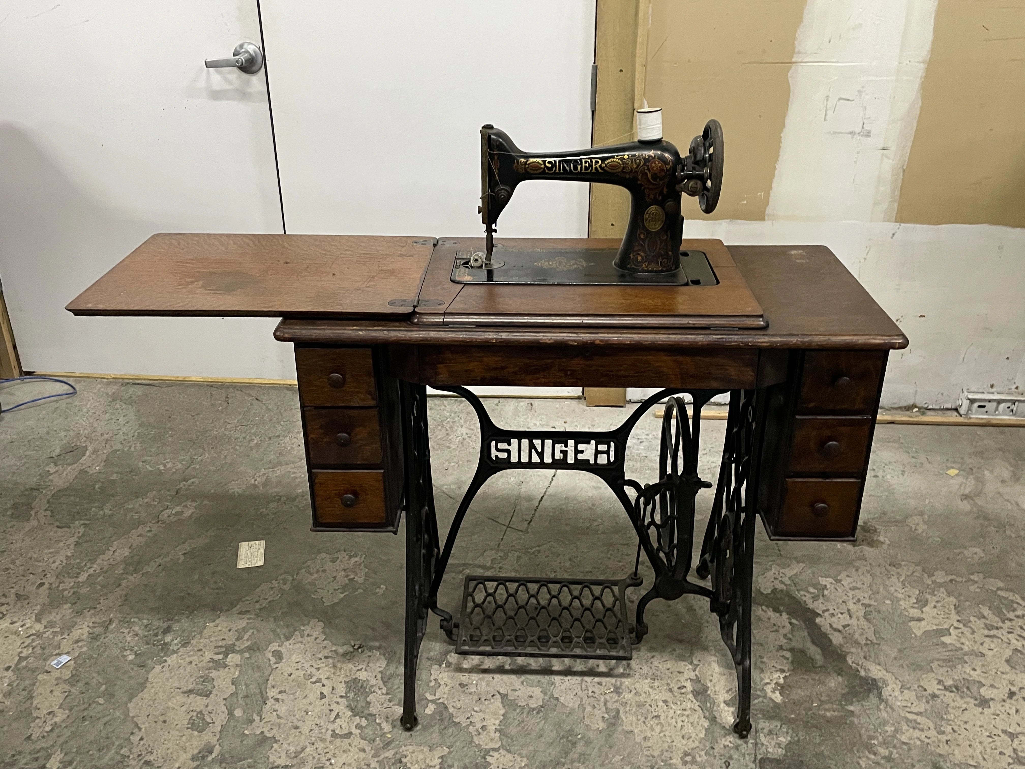 Art deco sewing machine cabinet deals