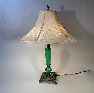 Antique Steuben Green Apple Glass Lamp - Big Reuse