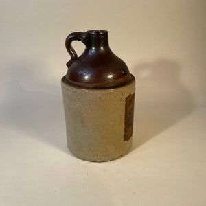 Vintage 1/2 Gallon Two Tone Stoneware Jug - Big Reuse