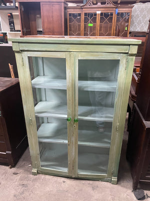 Vintage Green Display Cabinet - Big Reuse