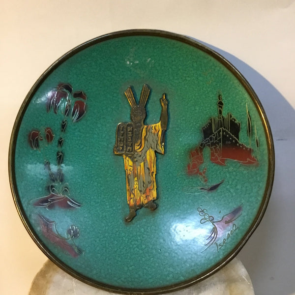 Vintage Religious Iconography Wall Plate Israel - Big Reuse